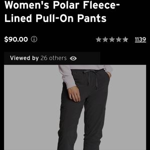 Eddie Bauer Fleece Lined Hiking Pants